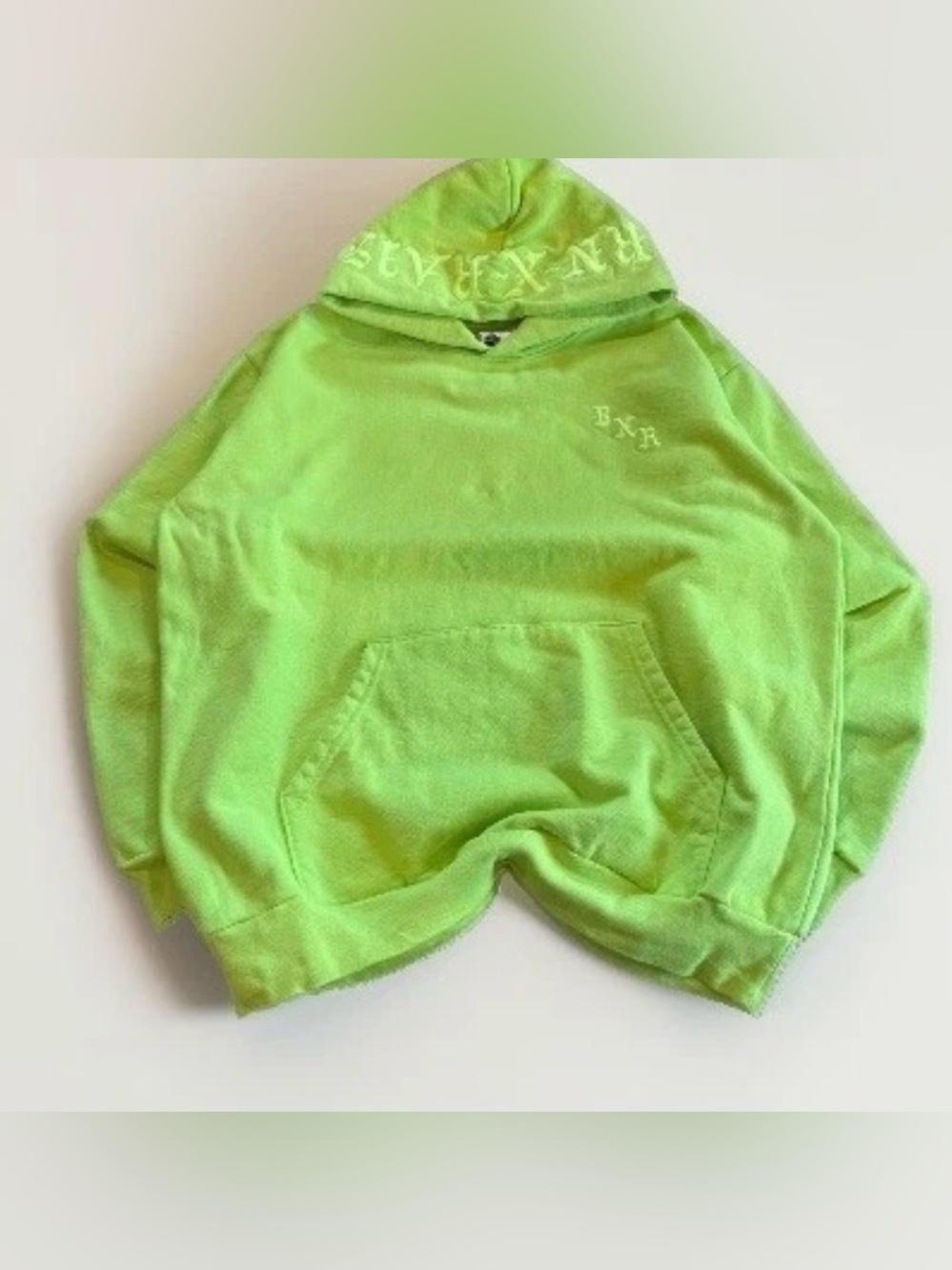 Born X Raised Hoodie Size Large Neon Yellow/Green Rare Colorway Streetwear